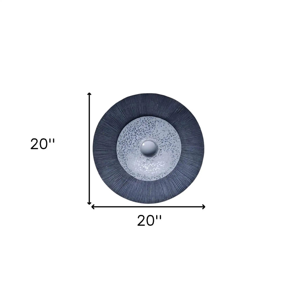 20" X 20" Gray Sandstone Hanging Dimensional Sculpture Wall Decor - Homeroots