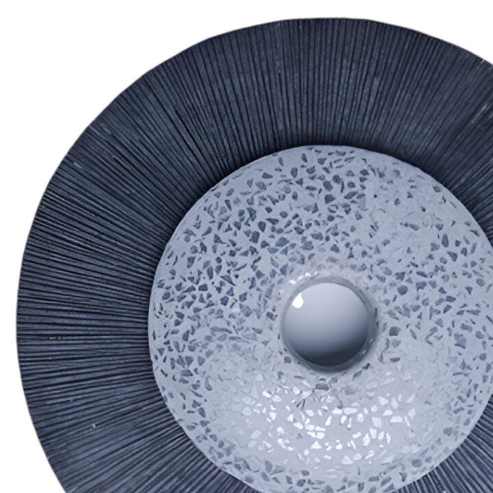 20" X 20" Gray Sandstone Hanging Dimensional Sculpture Wall Decor - Homeroots