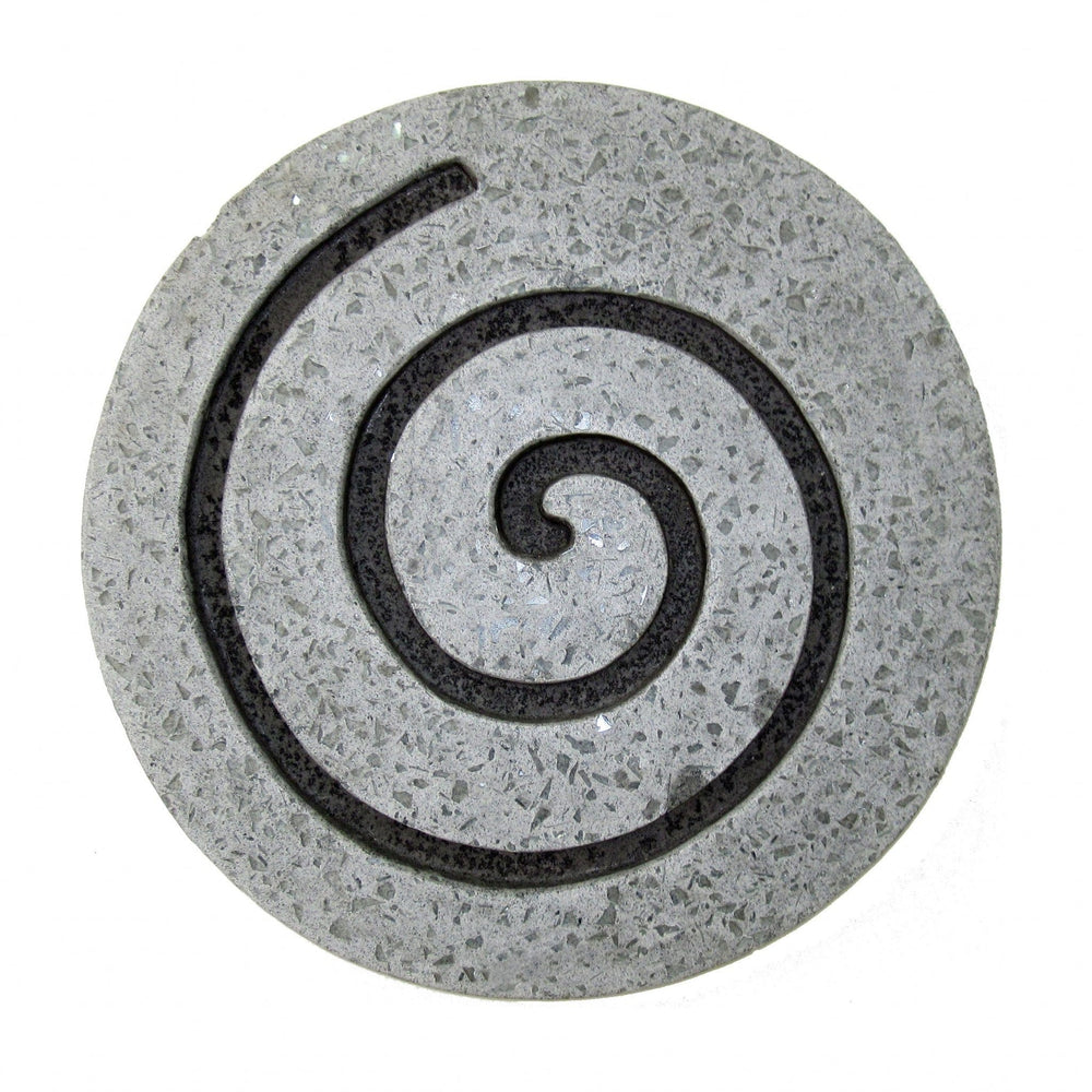 19" X 19" X 2" Gray Round Modern Spiral Wall Art - Homeroots