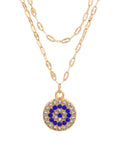 18K Gold-Plated Inlaid Zircon Layered Necklace - Trendsi - Flyclothing LLC