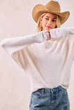 BiBi Waffle Knit Off Shoulder Top - Trendsi - Flyclothing LLC