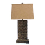 4.75 X 9.5 X 29.5 Brown Vintage With Metal Pedestal - Table Lamp - Homeroots - Flyclothing LLC