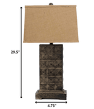 4.75 X 9.5 X 29.5 Brown Vintage With Metal Pedestal - Table Lamp - Homeroots - Flyclothing LLC