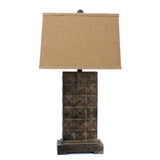 4.75 X 9.5 X 29.5 Brown Vintage With Metal Pedestal - Table Lamp - Homeroots - Flyclothing LLC