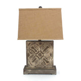 4.75 X 11.75 X 24.75 Brown Vintage With Khaki Linen Shade - Table Lamp - Homeroots - Flyclothing LLC