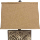 4.75 X 11.75 X 24.75 Brown Vintage With Khaki Linen Shade - Table Lamp - Homeroots - Flyclothing LLC