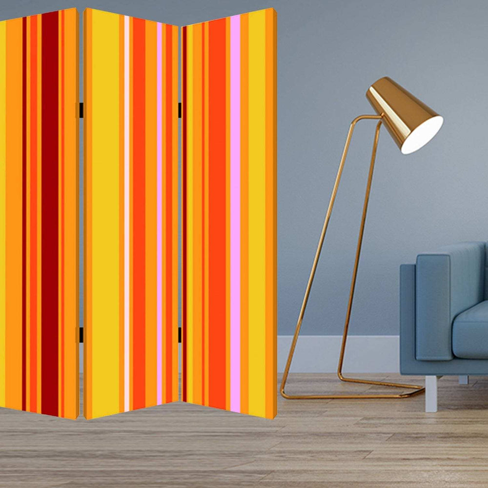 48 X 72 Multi Color Wood Canvas Deep Saffron Screen - Homeroots - Flyclothing LLC