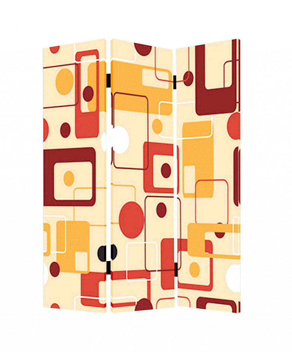 48 X 72 Multi Color Wood Canvas Deep Saffron Screen - Homeroots - Flyclothing LLC