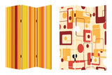 48 X 72 Multi Color Wood Canvas Deep Saffron Screen - Homeroots - Flyclothing LLC