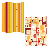 48 X 72 Multi Color Wood Canvas Deep Saffron Screen - Homeroots - Flyclothing LLC