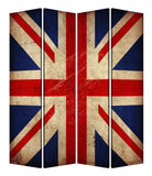 84 X 84 Multi Color Wood Canvas Union Jack Screen - Homeroots - Flyclothing LLC