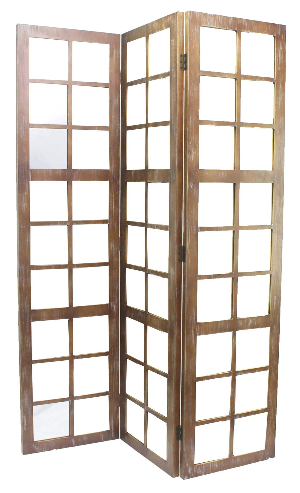 63 X 84 Brown Wood Mirror Screen - Homeroots - Flyclothing LLC