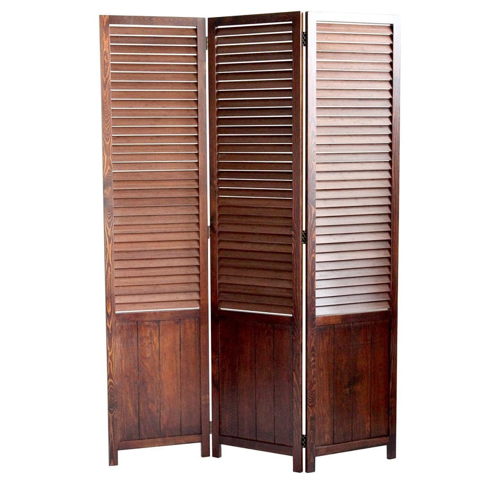47" X 67" Brown Wood Screen - Homeroots - Flyclothing LLC