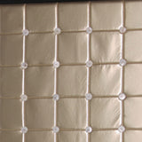 59" X 84" Gold Wood & Fabric Screen - Homeroots