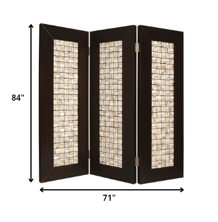 71" X 84" Brown Wood Screen - Homeroots - Flyclothing LLC