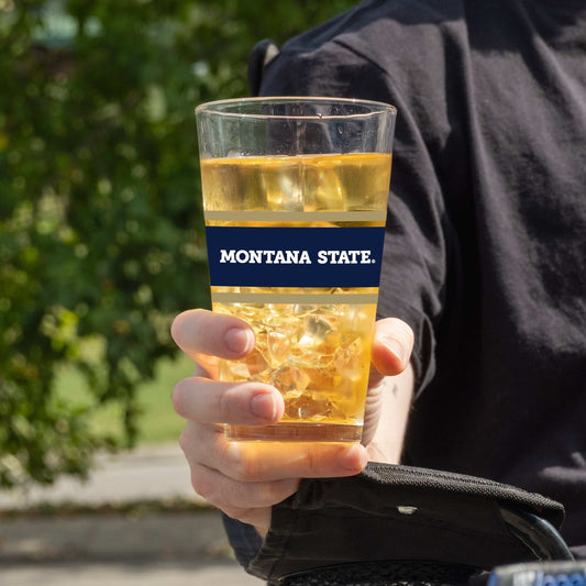 Montana State 16oz Stripe Pint Glass - Logo Brands - Flyclothing LLC