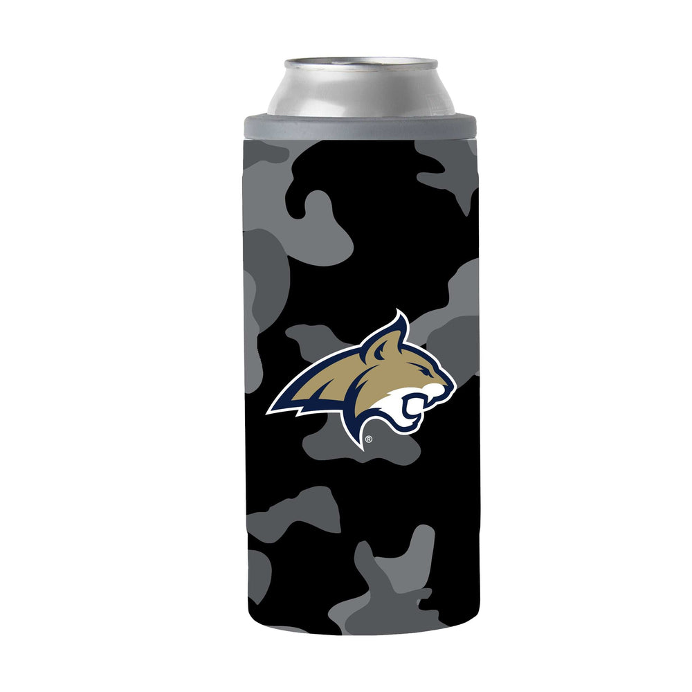 MT State Black Camo 12oz Slim Can Coolie - Logo Brands - Flyclothing LLC