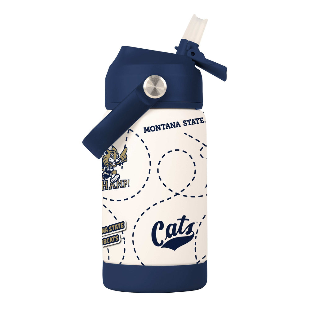 Montana State 12oz Mascot SS Kids Bottle - Logo Brands - Flyclothing LLC