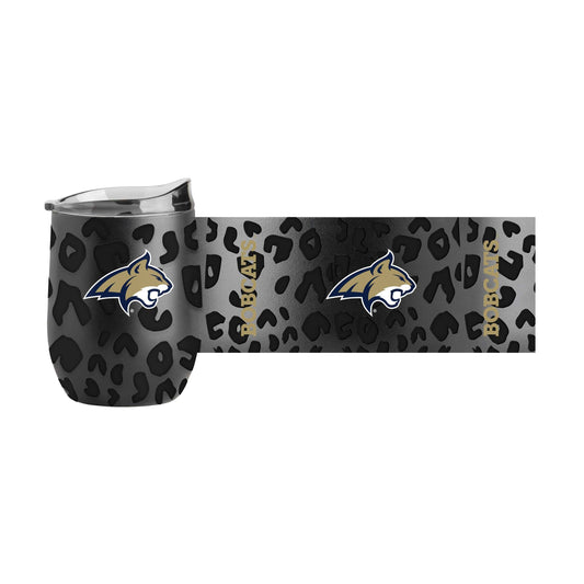 MT State Leopard 16oz Black Powdercoat Curved Beverage - Logo Brands - Flyclothing LLC