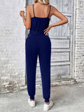 Scoop Neck Tie Waist Jumpsuit - Trendsi - Flyclothing LLC
