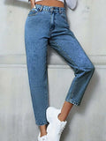 Pocketed Straight Leg Jeans - Trendsi - Flyclothing LLC