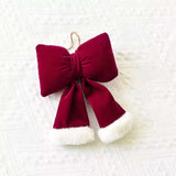 Christmas Velvet Bow Hanging Ornament - Trendsi - Flyclothing LLC