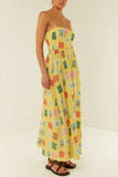 Printed Square Neck Maxi Cami Dress - Trendsi - Flyclothing LLC