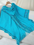 Fringe Half Sleeve Hooded Poncho - Trendsi - Flyclothing LLC