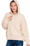 Zenana Oversized Fleece Kangaroo Pocket Hoodie - Trendsi - Flyclothing LLC