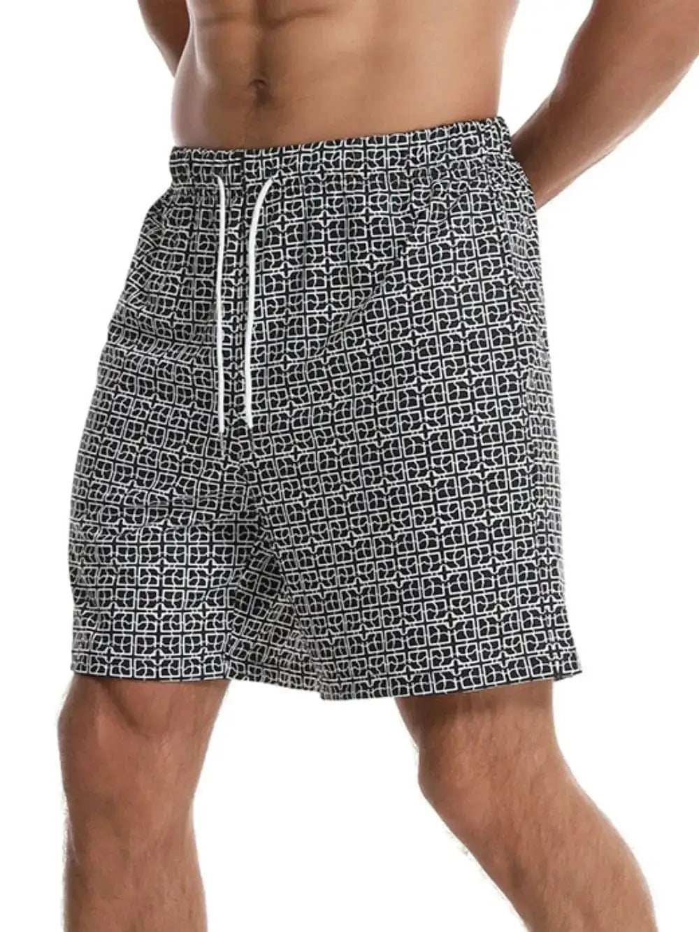 Men's Drawstring Printed Shorts with Pockets - Trendsi - Flyclothing LLC