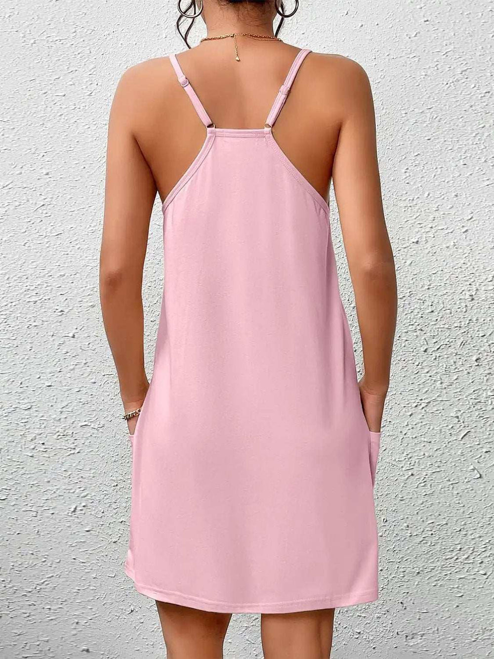 Pocketed Scoop Neck Cami Dress - Trendsi - Flyclothing LLC