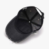 Distressed Adjustable Cotton Baseball Cap - Trendsi - Flyclothing LLC