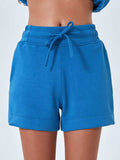 Drawstring Solid Color Shorts with Pockets - Trendsi - Flyclothing LLC