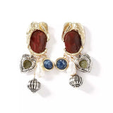 Zinc Alloy Heart Dangle Earrings - Trendsi - Flyclothing LLC