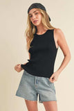Aemi + Co Ribbed Round Neck Knit Tank - Trendsi - Flyclothing LLC