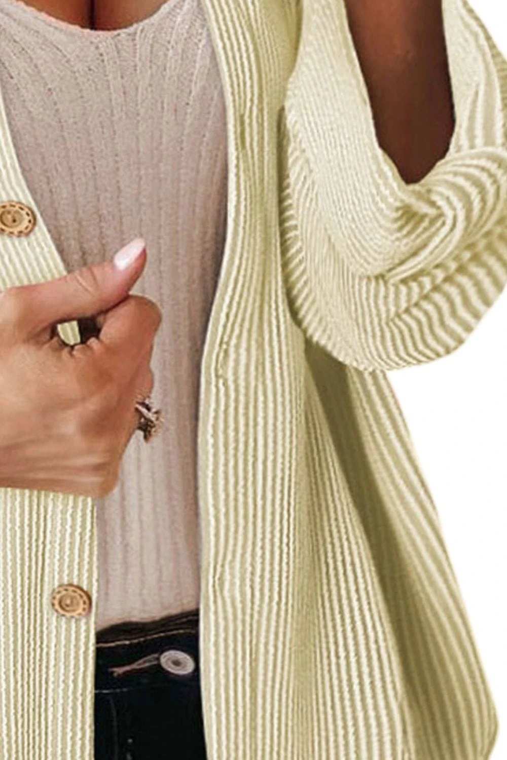 Striped Collared Neck Long Sleeve Shirt - Trendsi - Flyclothing LLC