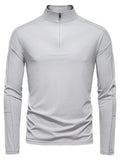 Men's Sun Protection Long Sleeve Half-Zip T-Shirt - Trendsi - Flyclothing LLC