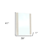 41" Beige Framed Dresser Mirror - Homeroots