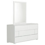 41" White Mdf And Glass Mirror - Homeroots - Flyclothing LLC