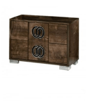 20" Mdf Veneer And Chrome Nightstand - Homeroots - Flyclothing LLC