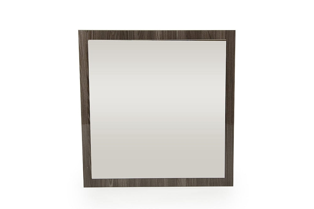 41" Grey Mdf Glass And Veneer Mirror - Homeroots - Flyclothing LLC