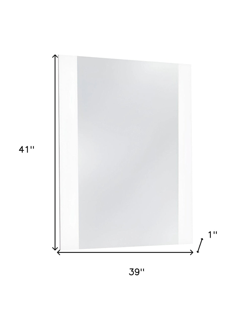 39" White Mdf Steel And Glass Mirror - Homeroots - Flyclothing LLC