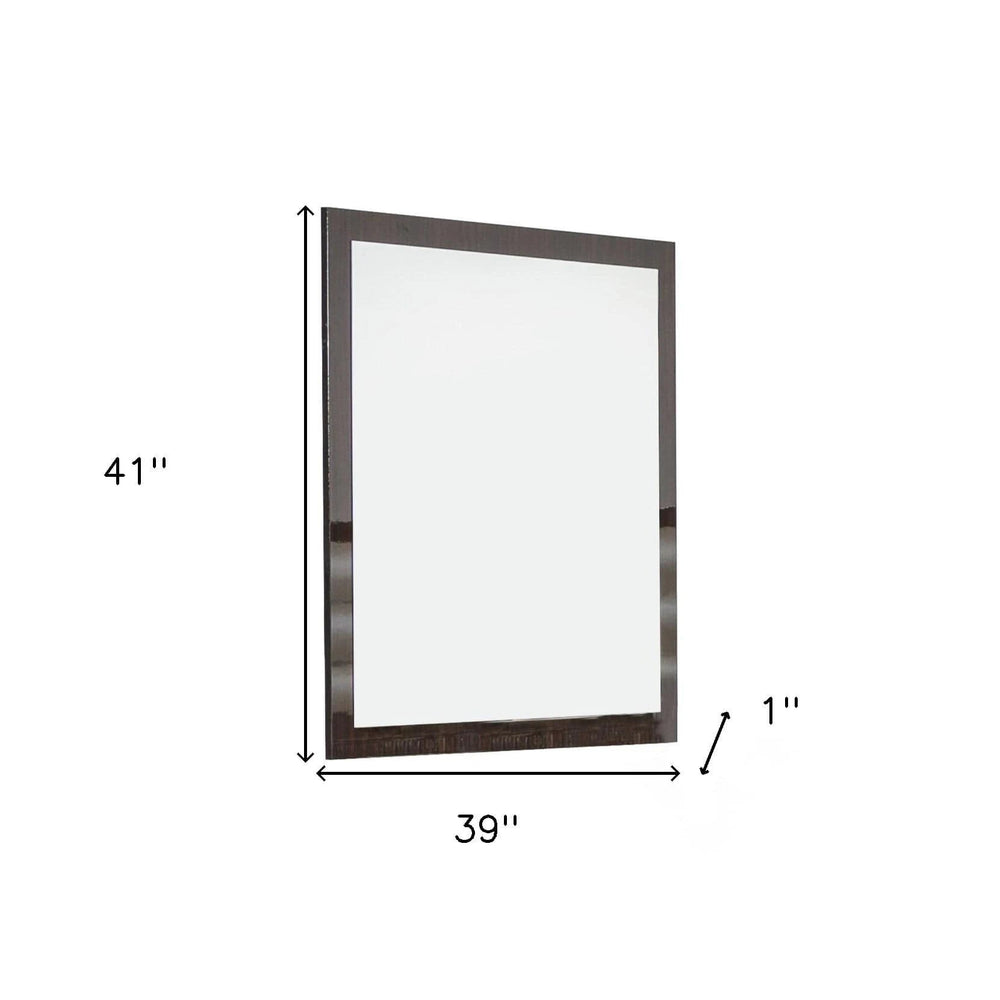 41" Ebony Framed Dresser Mirror - Homeroots