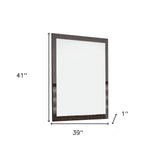 41" Ebony Framed Dresser Mirror - Homeroots