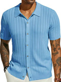 Men's Full Size Openwork Button Down Collared Neck Shirt Plus Size - Trendsi - Flyclothing LLC