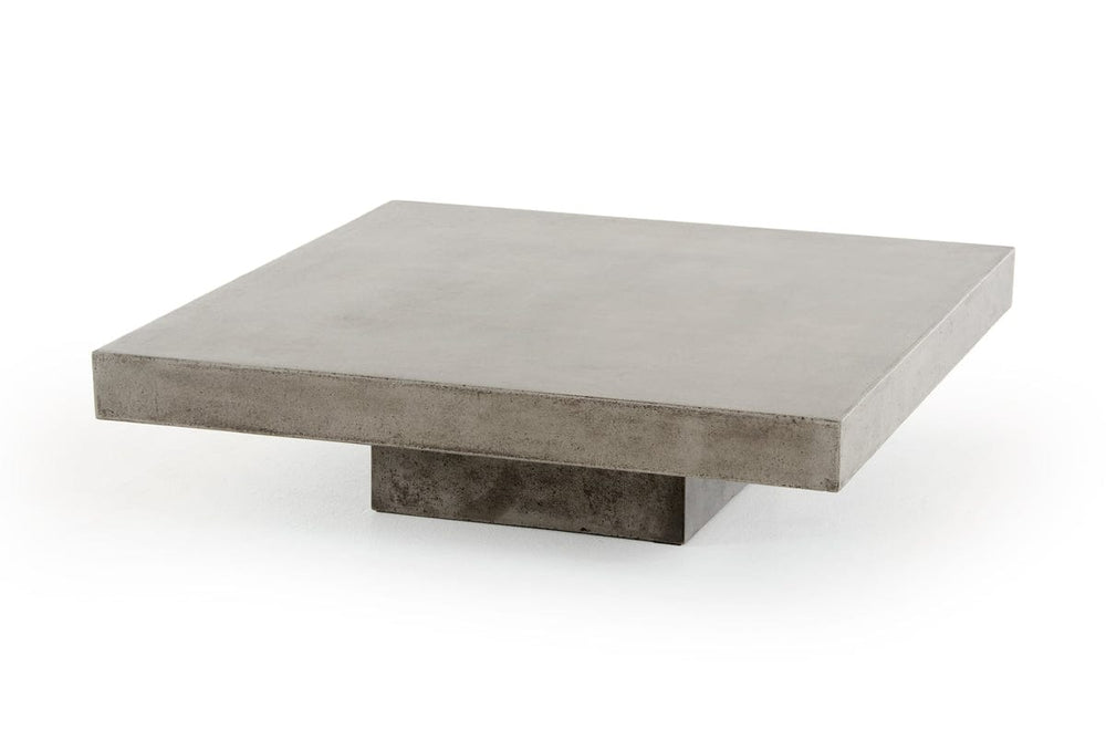 43" Gray Concrete Modern Square Coffee Table - Homeroots - Flyclothing LLC