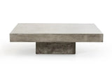 43" Gray Concrete Modern Square Coffee Table - Homeroots - Flyclothing LLC