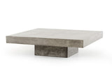 43" Gray Concrete Modern Square Coffee Table - Homeroots - Flyclothing LLC