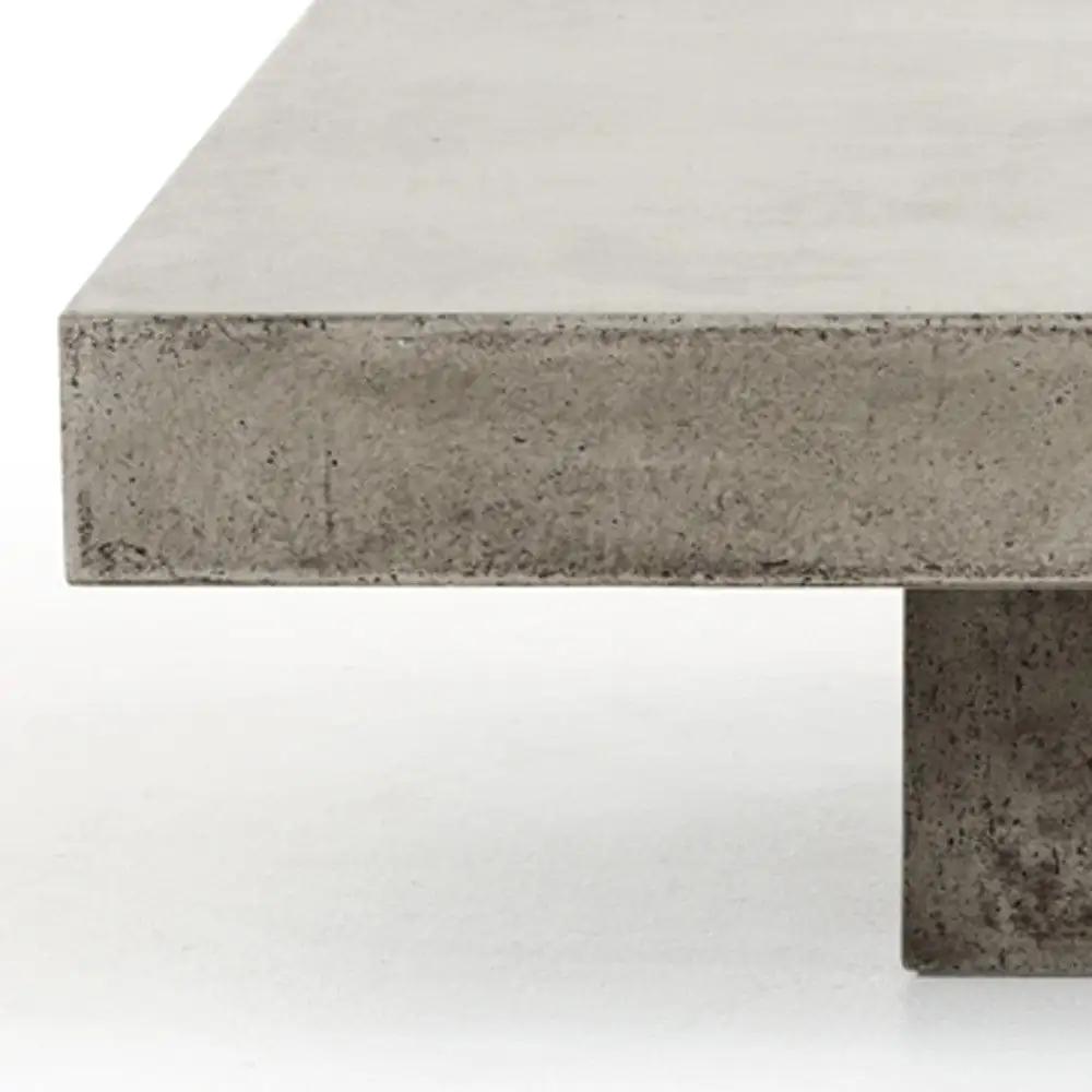 43" Gray Concrete Modern Square Coffee Table - Homeroots - Flyclothing LLC