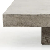 43" Gray Concrete Modern Square Coffee Table - Homeroots - Flyclothing LLC